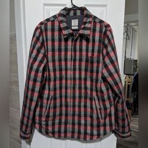 Like new men's Bespoken New York x Gap plaid quilt herringbone shirt jacket, L